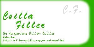 csilla filler business card